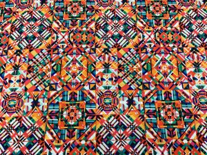 Motif tissu coton mosaïque
